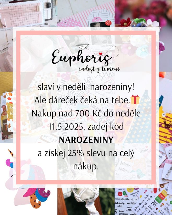 🎉 Euphoris slaví v neděli 5 let ale dárek mám pro tebe! 🎉 Pět let tvořím s vámi a pro vás! 💛 A k těmto narozeninám mám pro...